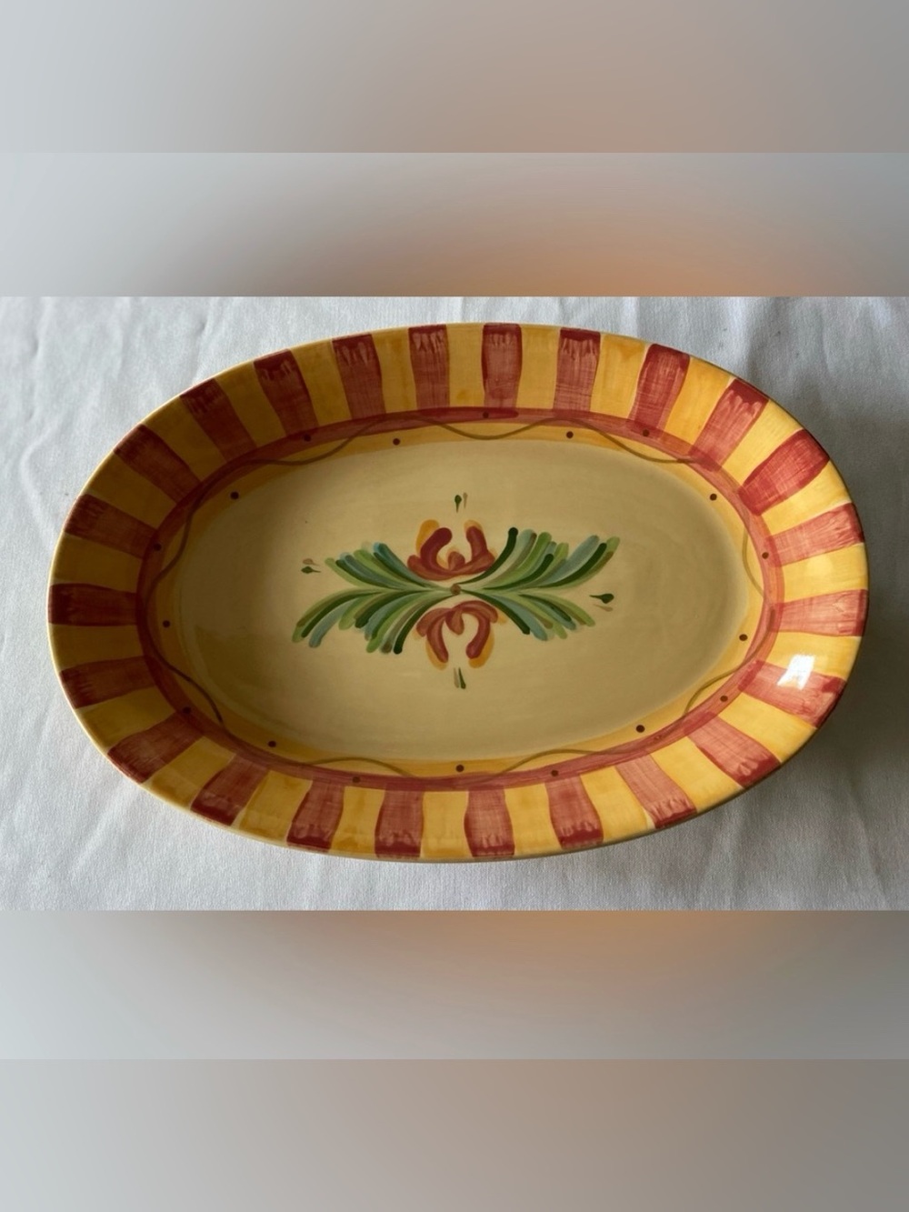SLAH Gail Pittman SIENA 14" Oval Serving Platter EUC
